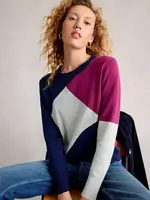 WHITE STUFF WHITE STUFF KATIE ABSTRACT JUMPER NAVY MULTI