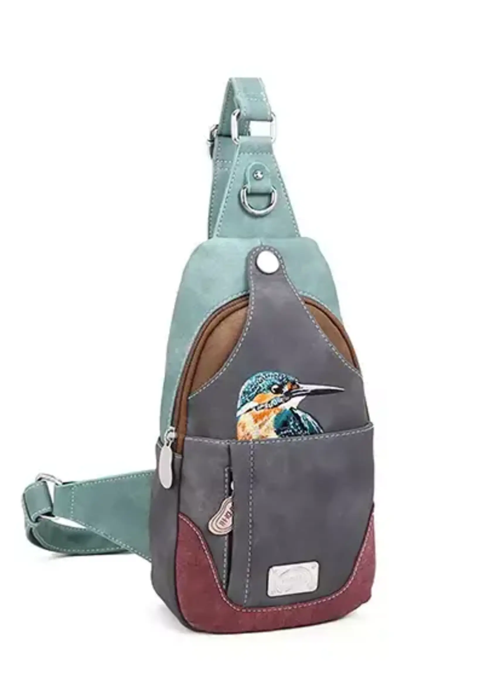 HIDIHI HIDIHI CAROL BACKPACK SLING AQUA DARK GREY