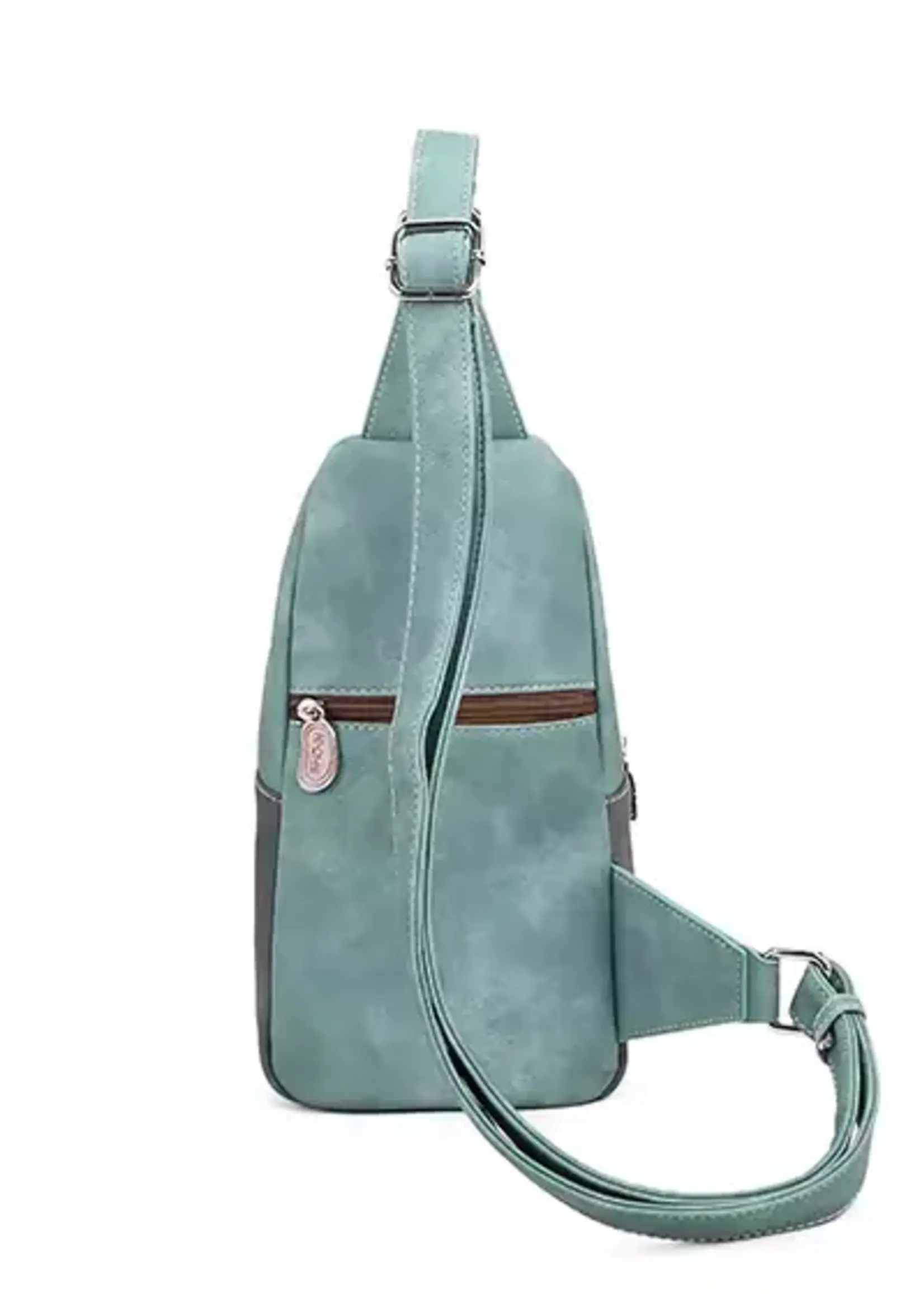 HIDIHI HIDIHI CAROL BACKPACK SLING AQUA DARK GREY