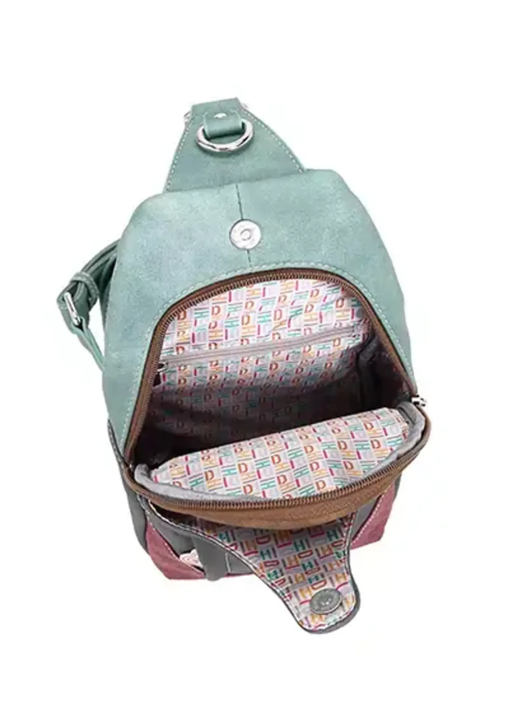 HIDIHI HIDIHI CAROL BACKPACK SLING AQUA DARK GREY