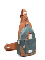 HIDIHI HIDIHI CAROL BACKPACK SLING COGNAC DARK BLUE