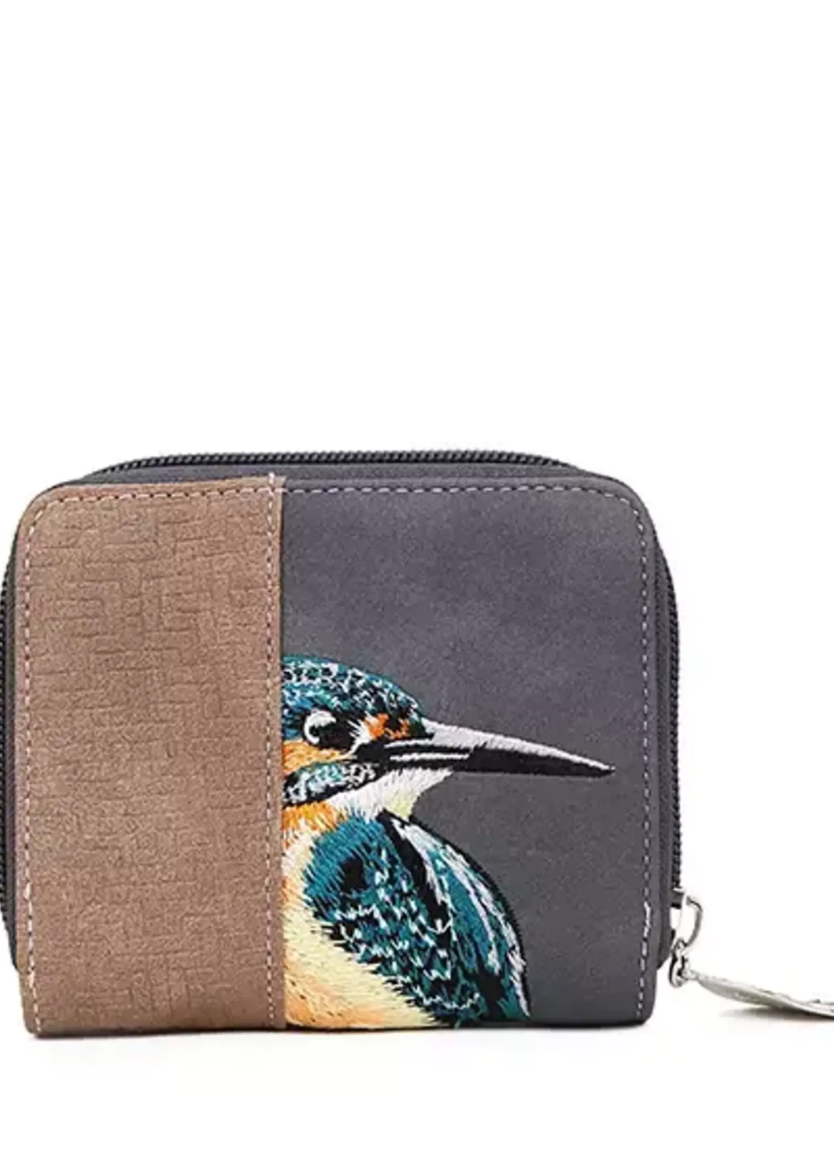 HIDIHI HIDIHI LITTLE MAGPIE WALLET DARK GREY BROWN