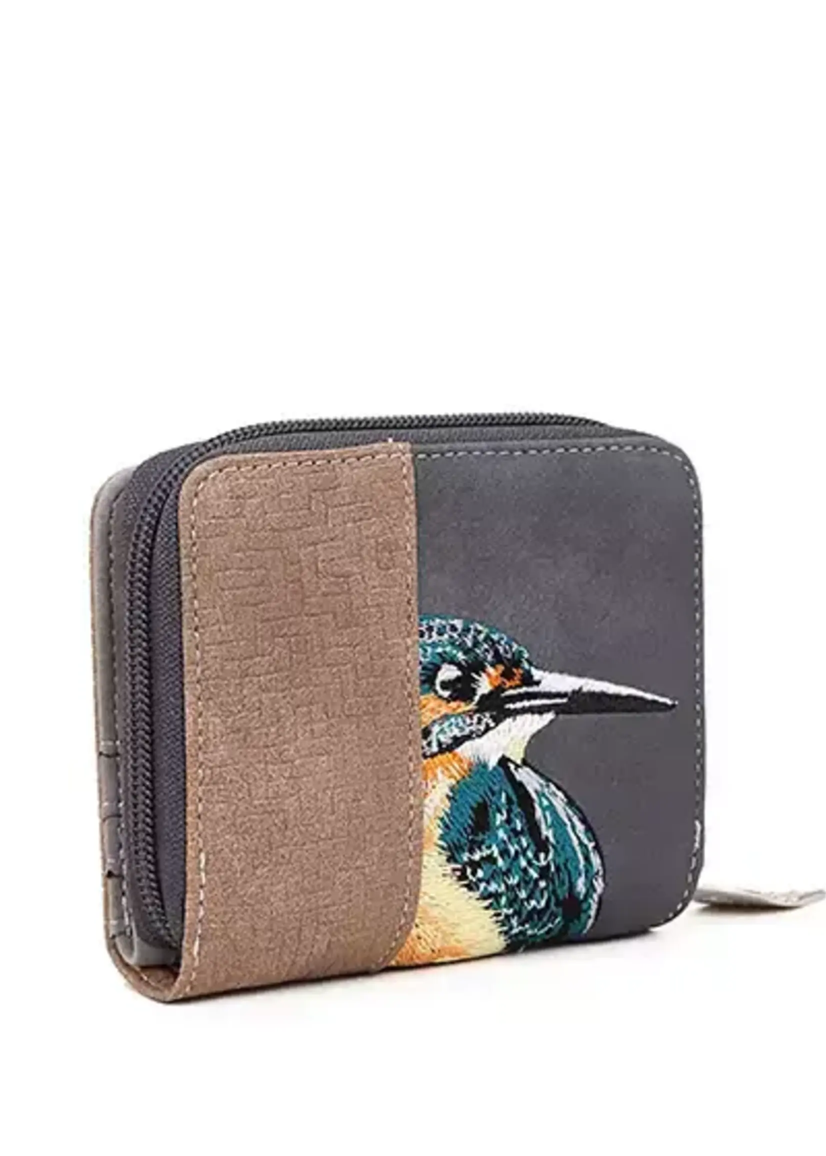 HIDIHI HIDIHI LITTLE MAGPIE WALLET DARK GREY BROWN