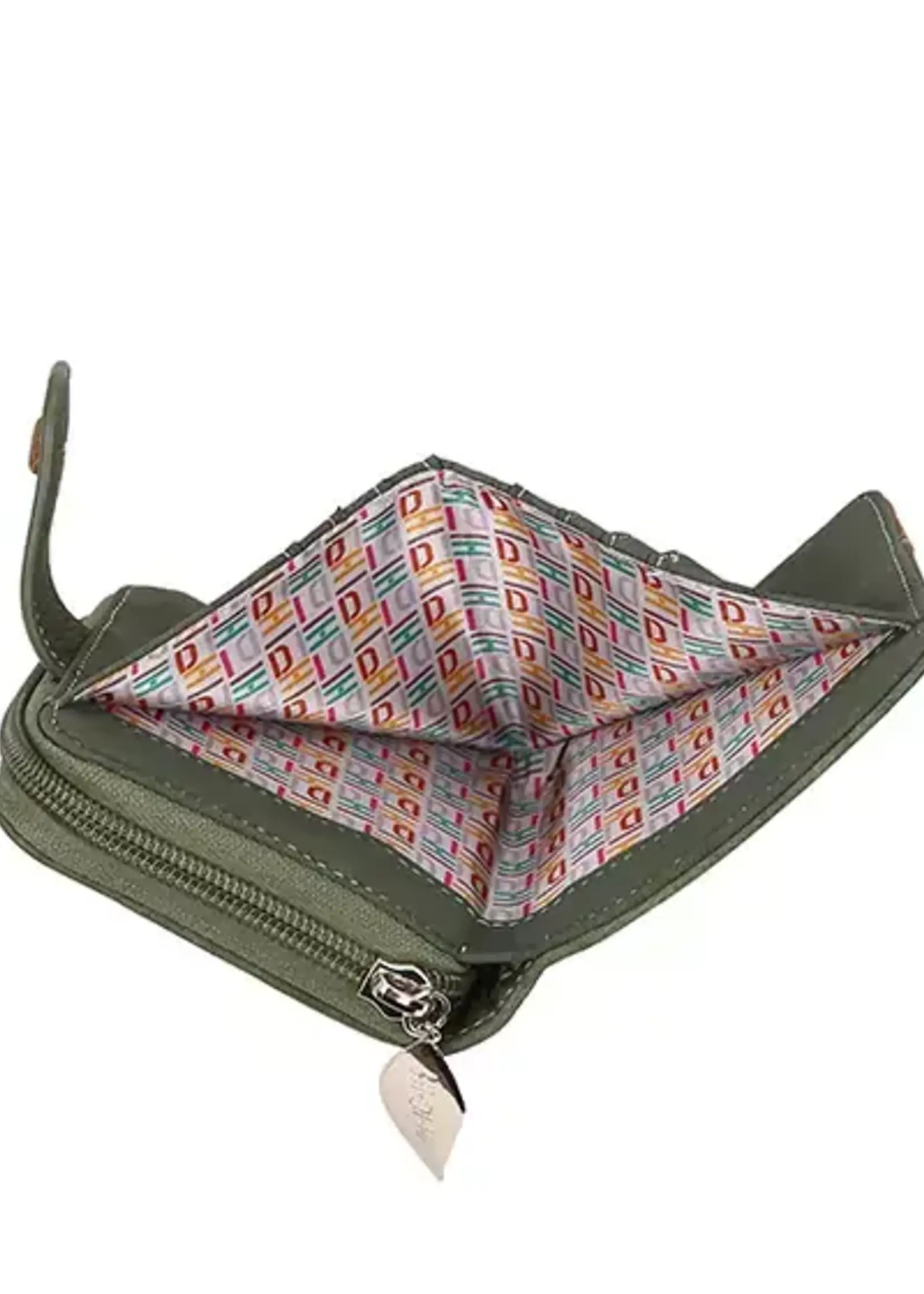 HIDIHI HIDIHI LITTLE MAGPIE WALLET DARK GREEN COGNAC