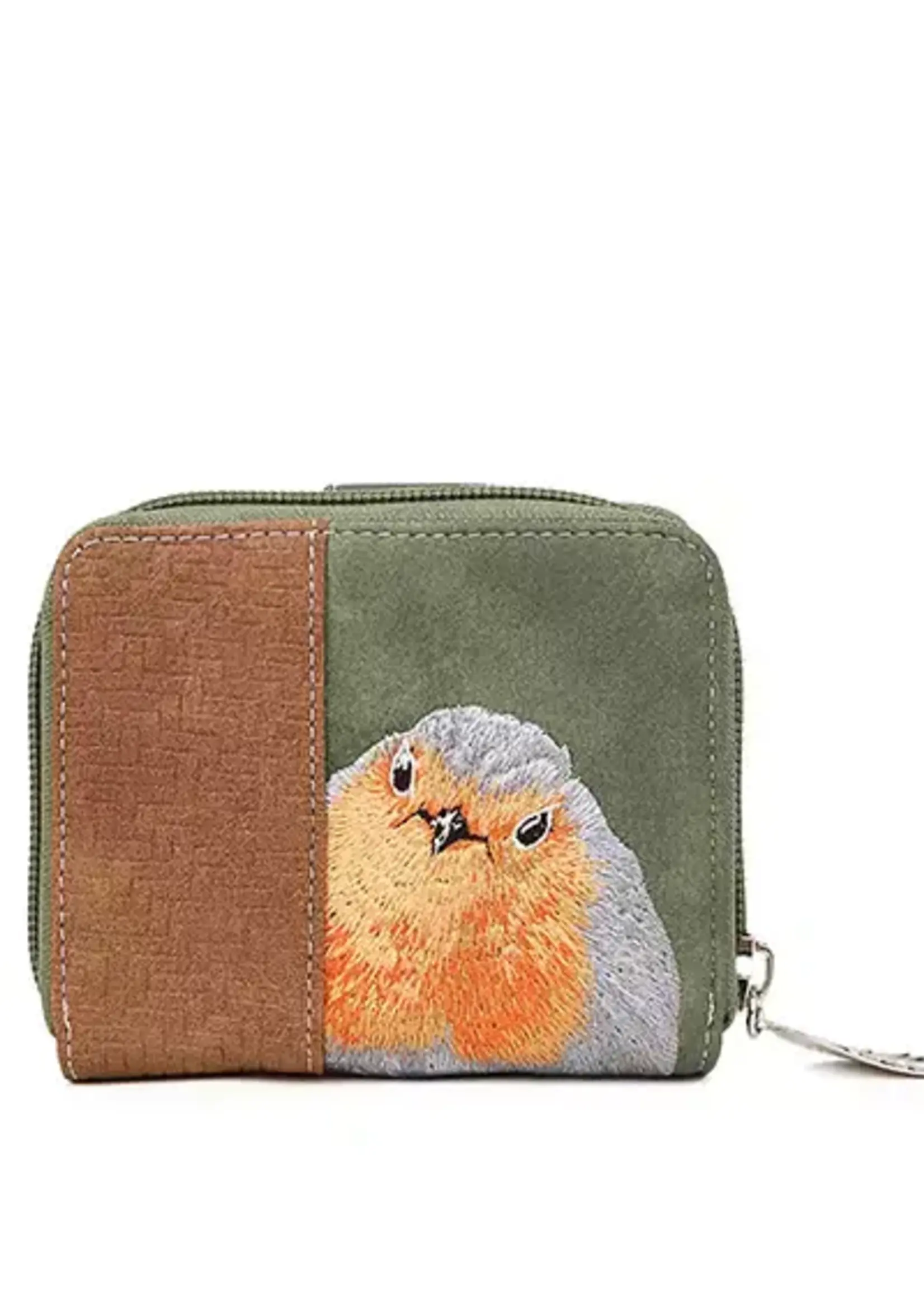 HIDIHI HIDIHI LITTLE MAGPIE WALLET DARK GREEN COGNAC