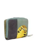 HIDIHI HIDIHI LITTLE MAGPIE WALLET LIGHT GREEN DARK GREY