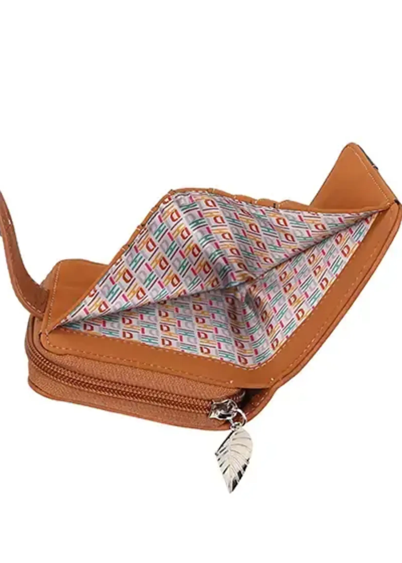 HIDIHI HIDIHI LITTLE MAGPIE WALLET COGNAC DARK GREY