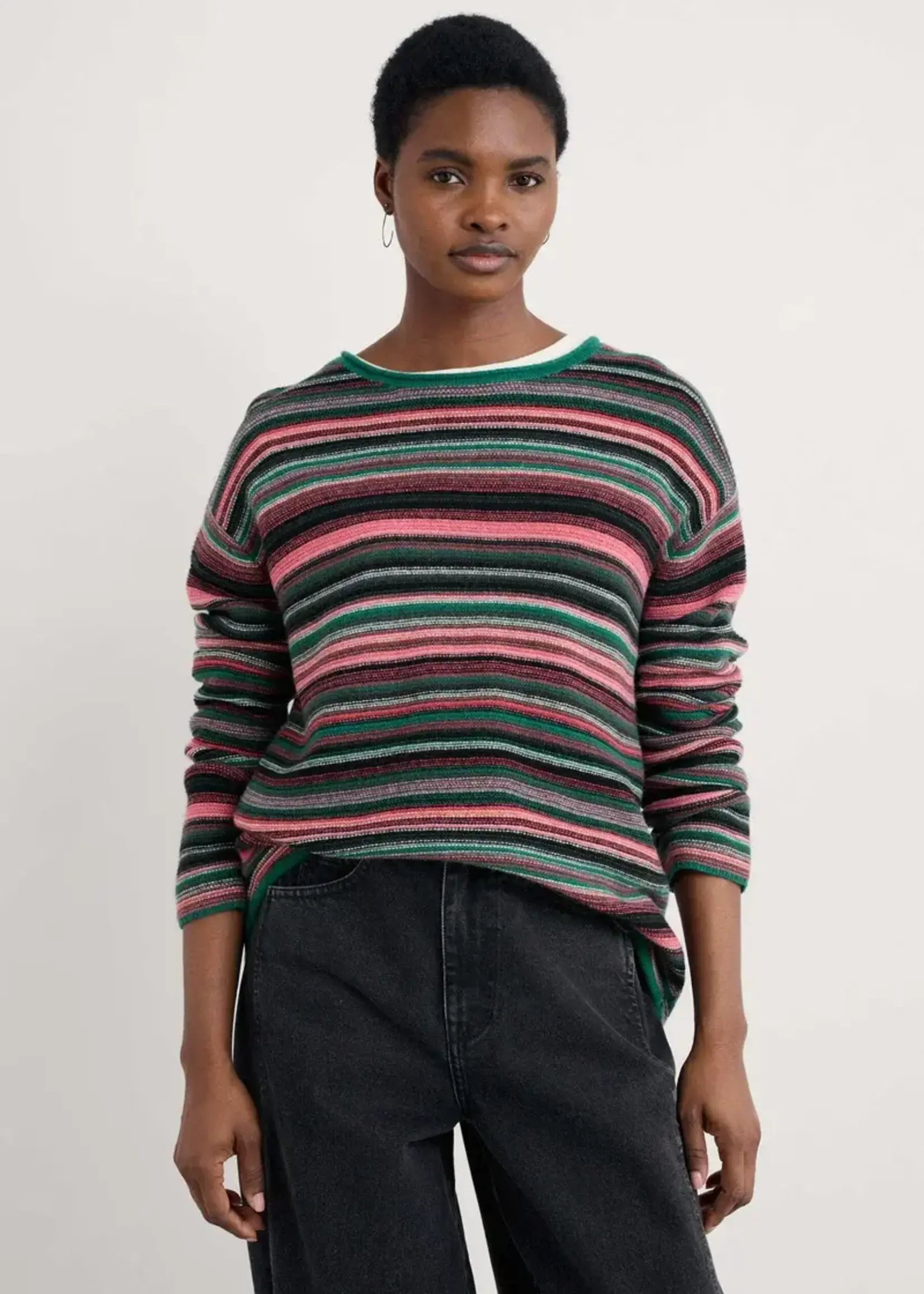 SEASALT CORNWALL SEASALT FRUITY JUMPER II RIPPLE MARKS SQUASH MULTI