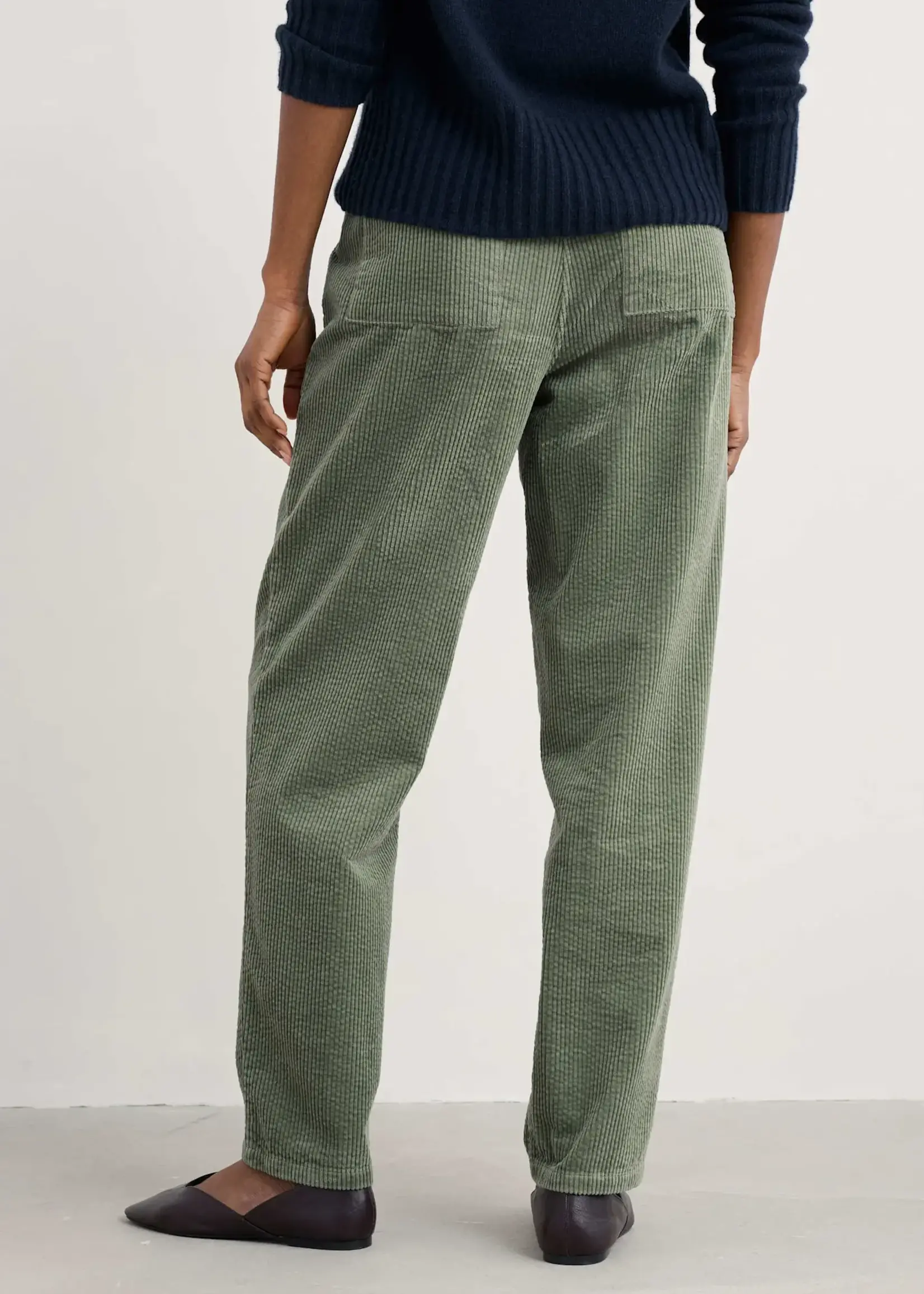 SEASALT CORNWALL SEASALT TRETHORNES TROUSER DUSKY GREEN