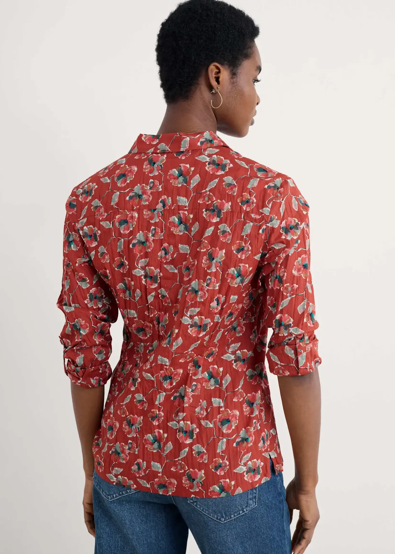 SEASALT CORNWALL SEASALT LARISSA SHIRT ARTIST CAMELLIA RED SAIL
