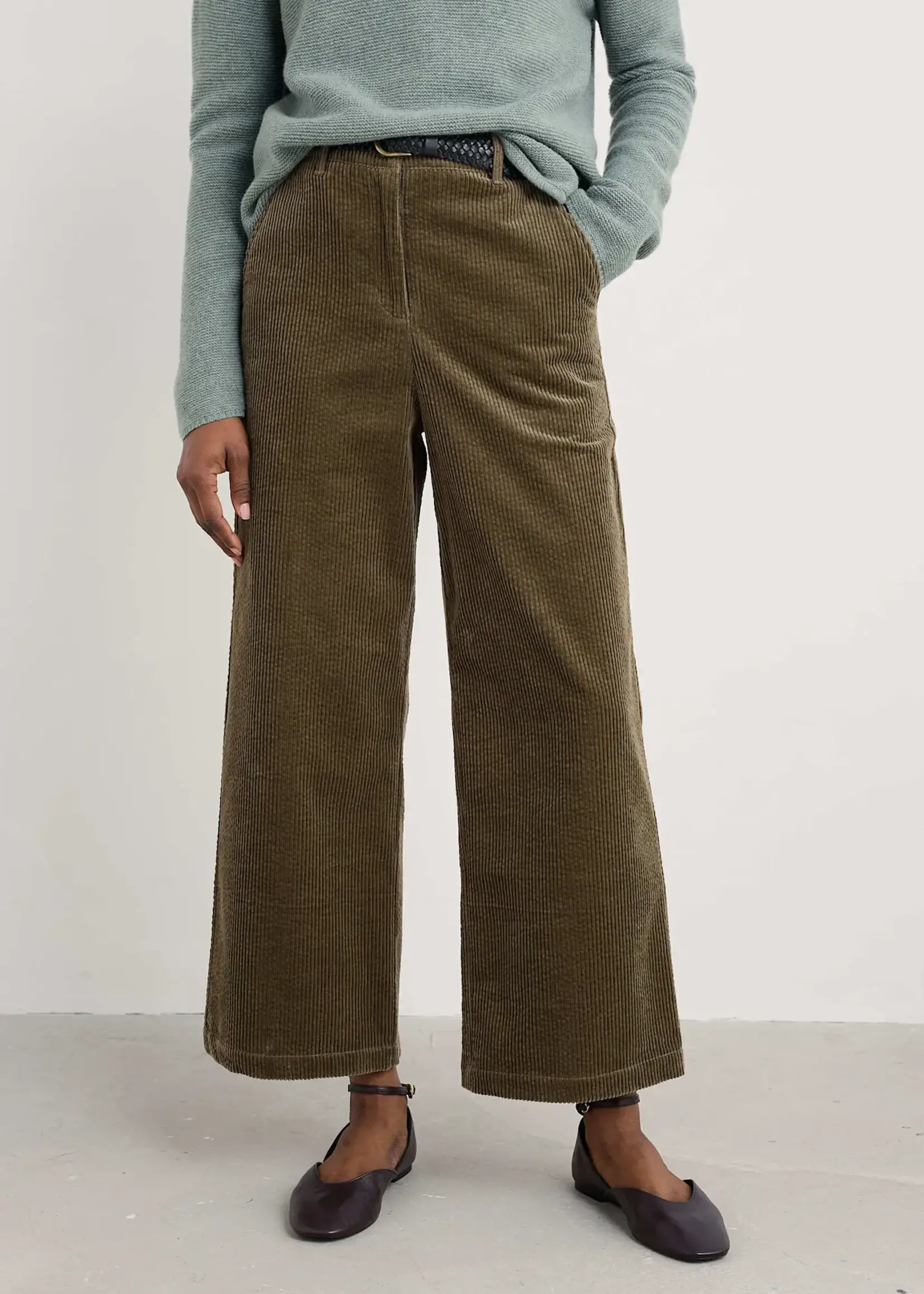 SEASALT CORNWALL SEASALT ASPHODEL TROUSER DARK SEAGRASS