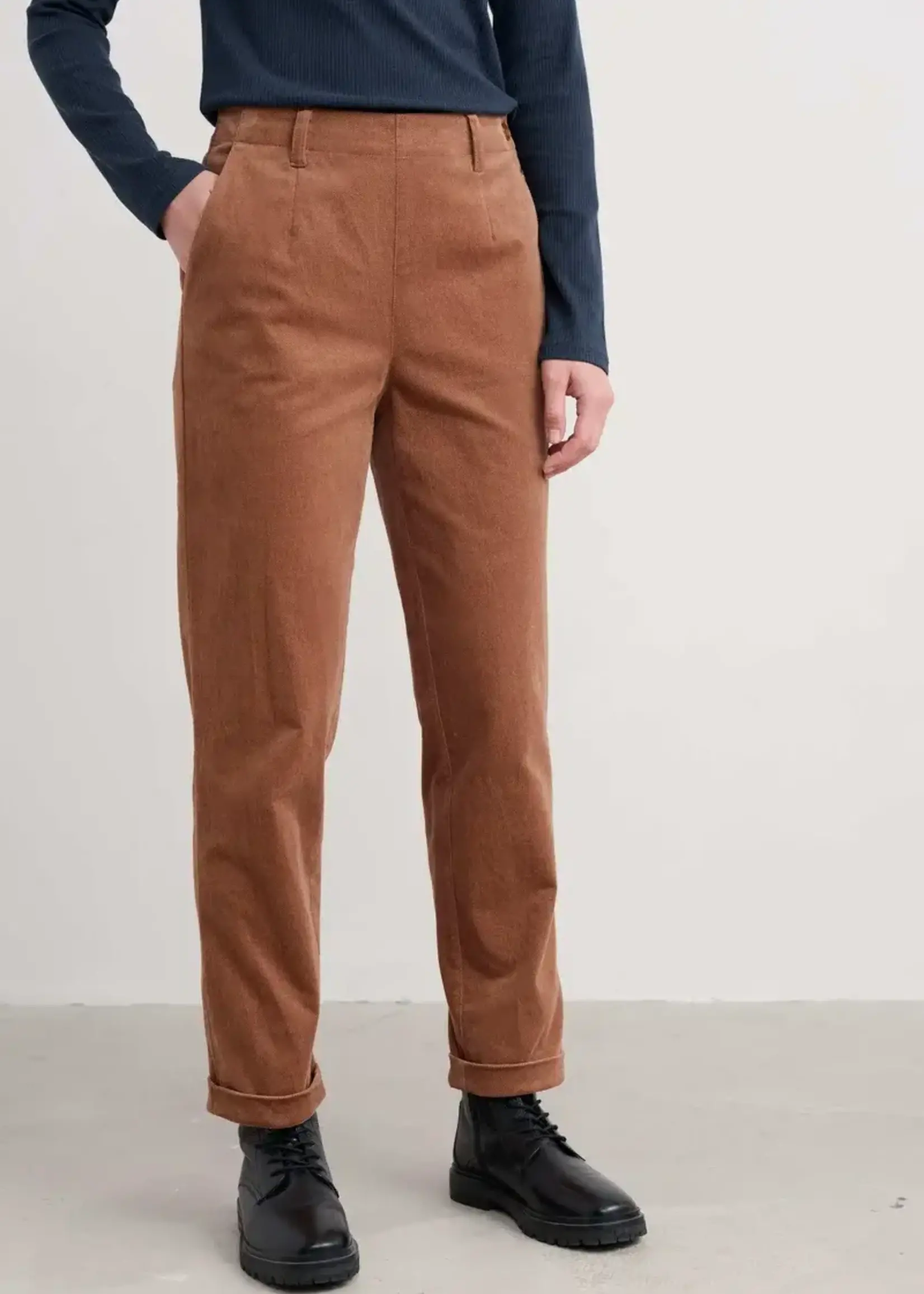 SEASALT CORNWALL SEASALT CRACKINGTON TROUSERS DARK FLAX