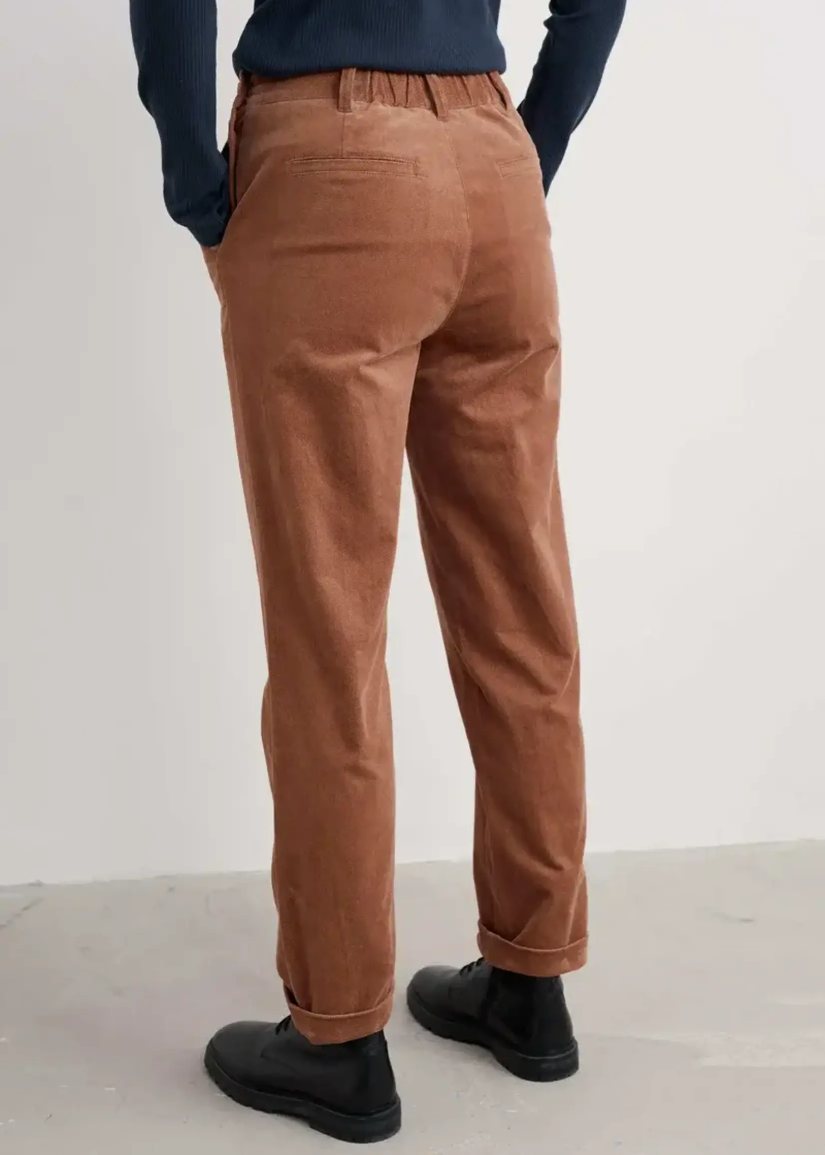 SEASALT CORNWALL SEASALT CRACKINGTON TROUSERS DARK FLAX