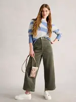 WHITE STUFF WHITE STUFF TIA CORD WIDE CROP TROUSER MID GREEN