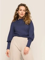 VERY CHERRY VERY CHERRY MAYA TOP FLEECE NAVY
