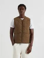 FARAH FARAH CAMPBELL VEST GILET CLOVE BROWN