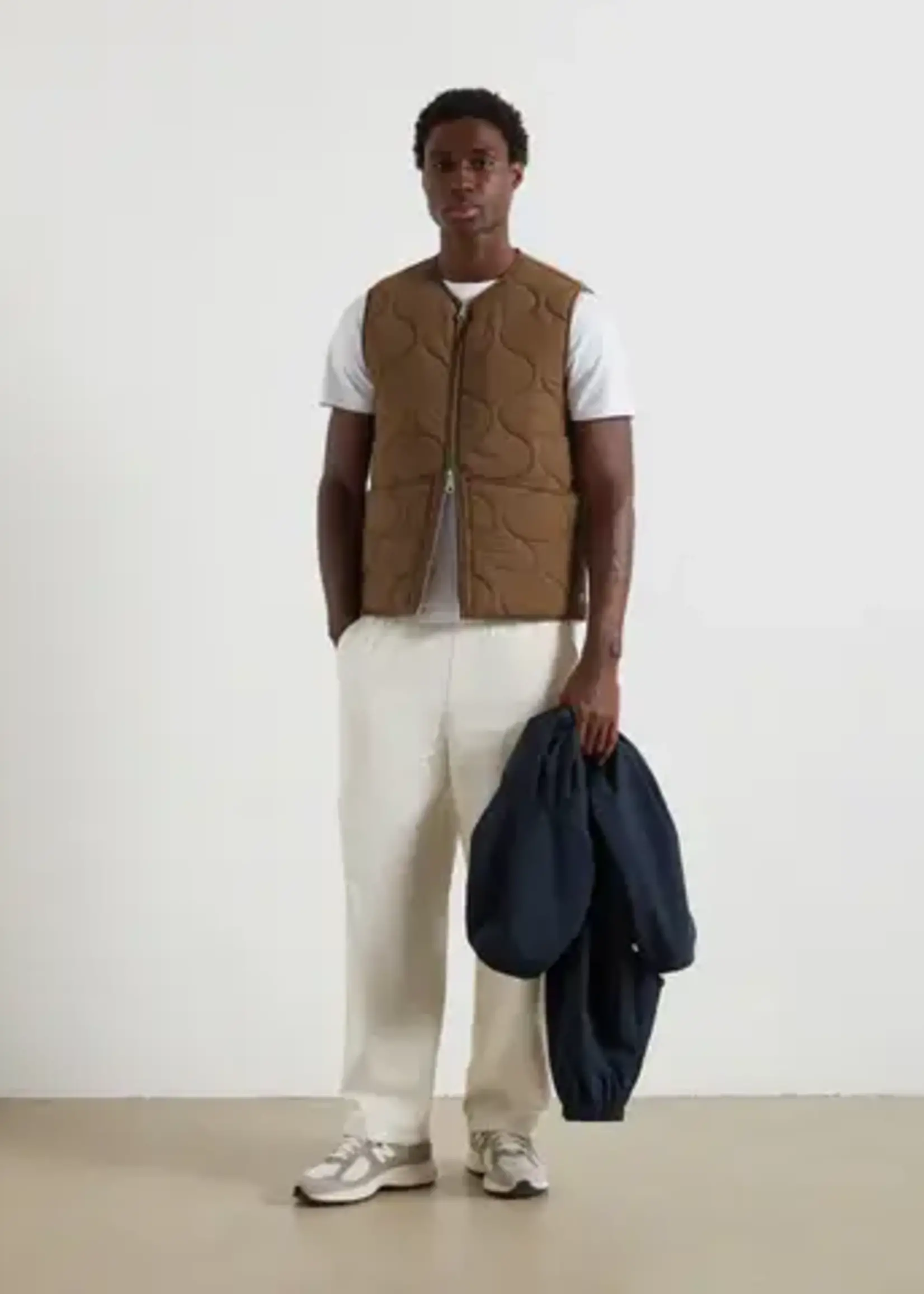 FARAH FARAH CAMPBELL VEST GILET CLOVE BROWN