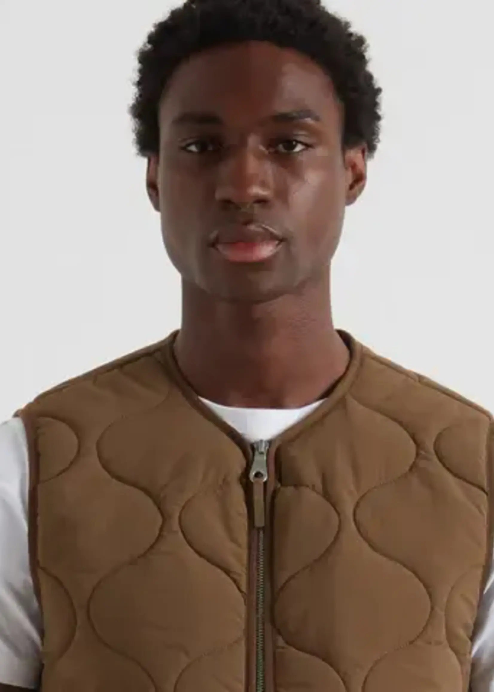 FARAH FARAH CAMPBELL VEST GILET CLOVE BROWN