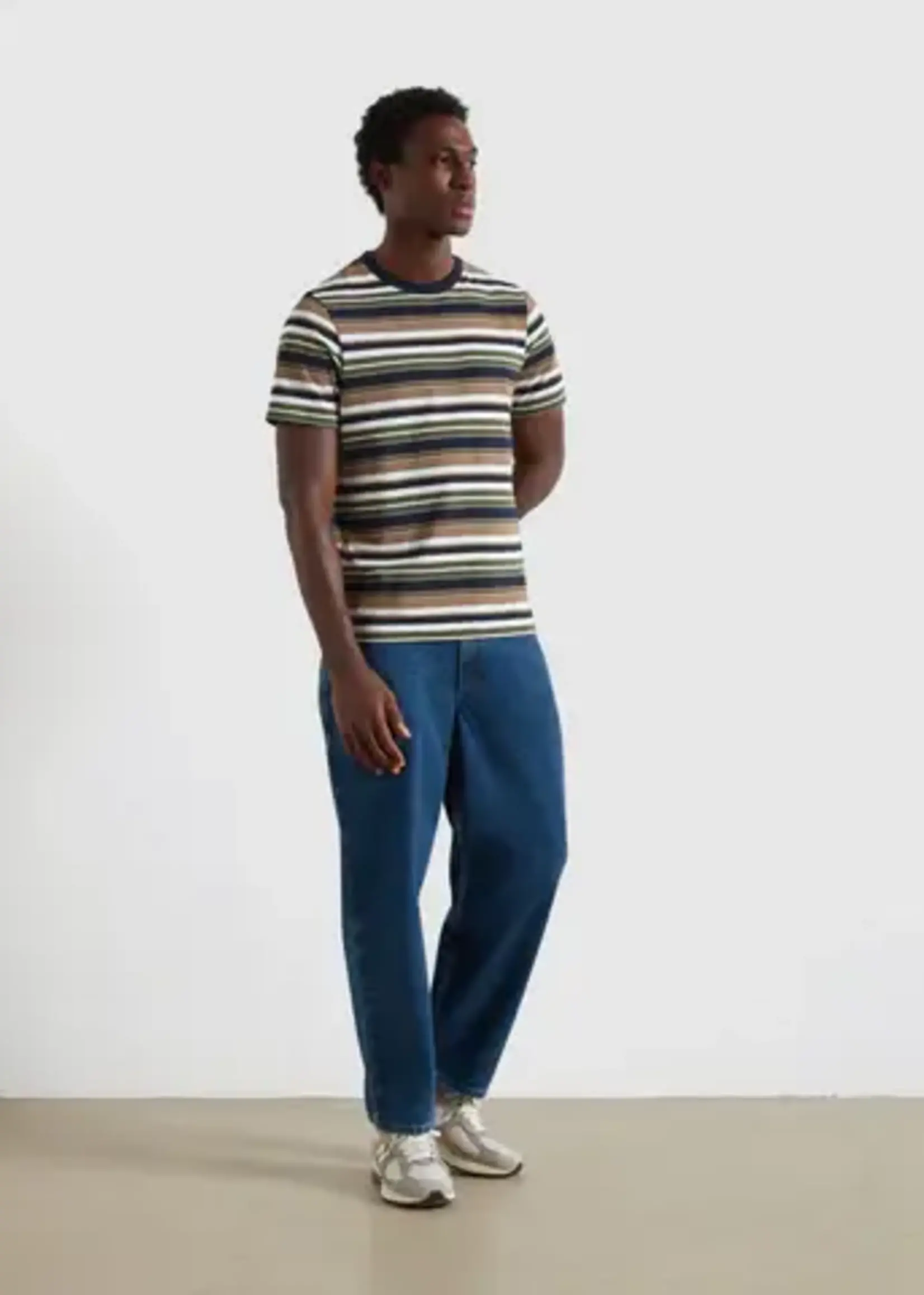 FARAH FARAH WEIR STRIPE SS T HIRT ROSEMARY