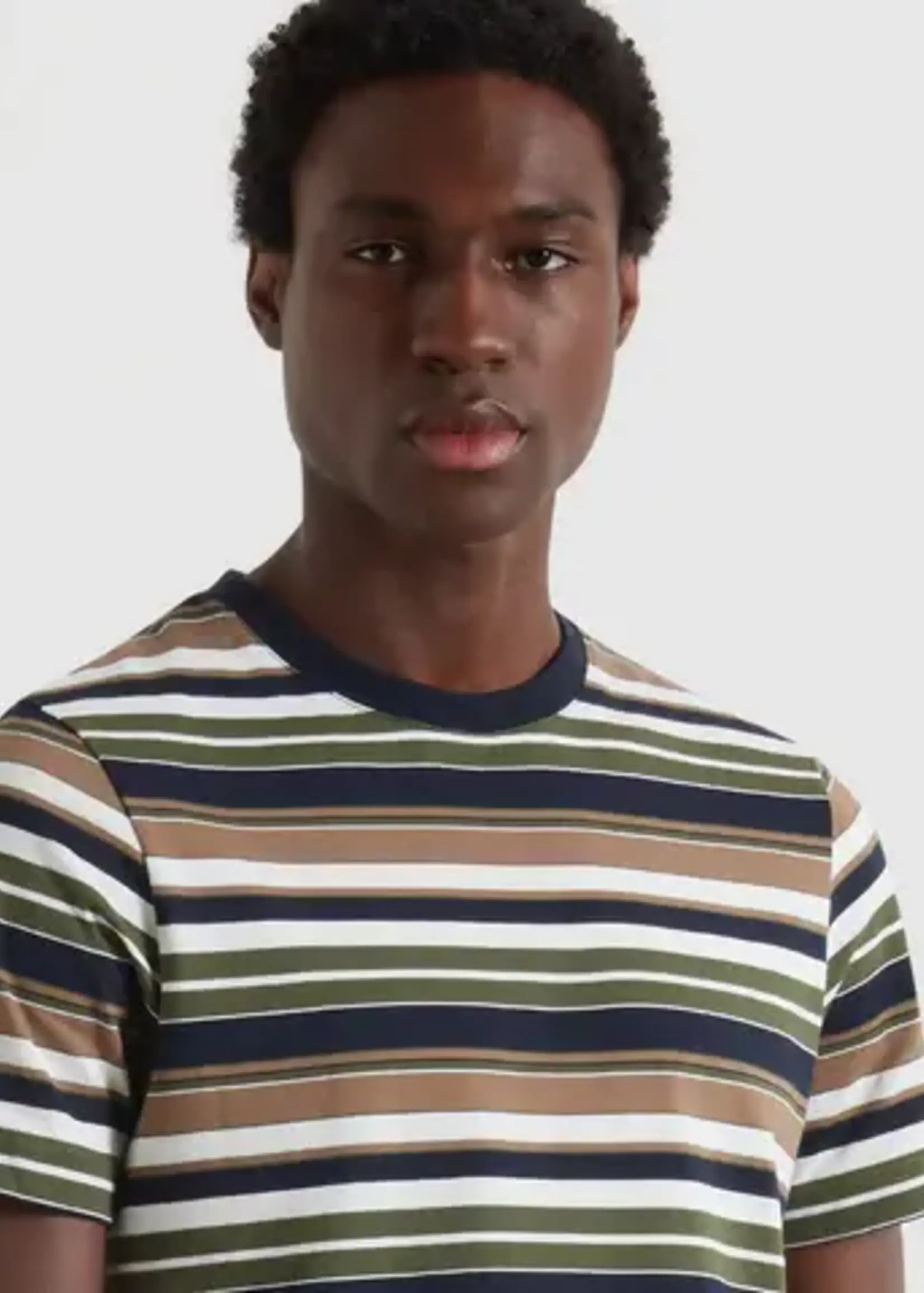 FARAH FARAH WEIR STRIPE SS T HIRT ROSEMARY