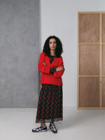 ZILCH ZILCH V NECK SWEATER TOMATO