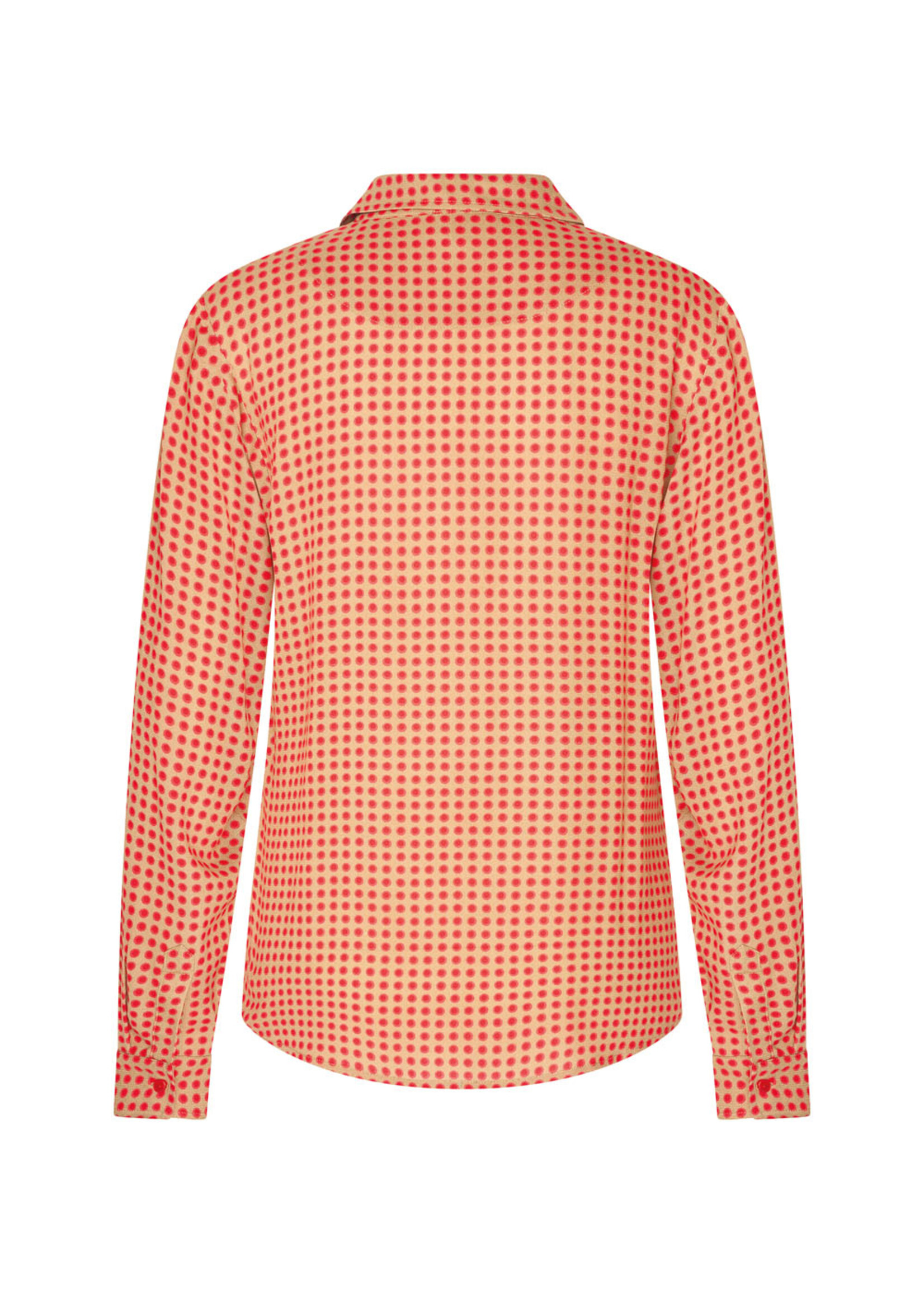 ZILCH ZILCH DUO DOTS TOMATO BLOUSE