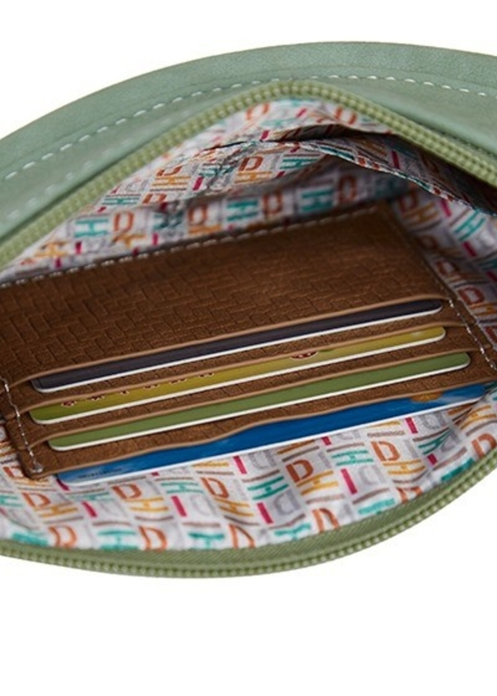 HIDIHI HIDIHI MELODIE CROSSBODY LIGHT GREEN COGNAC