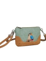 HIDIHI HIDIHI MELODIE CROSSBODY LIGHT GREEN COGNAC