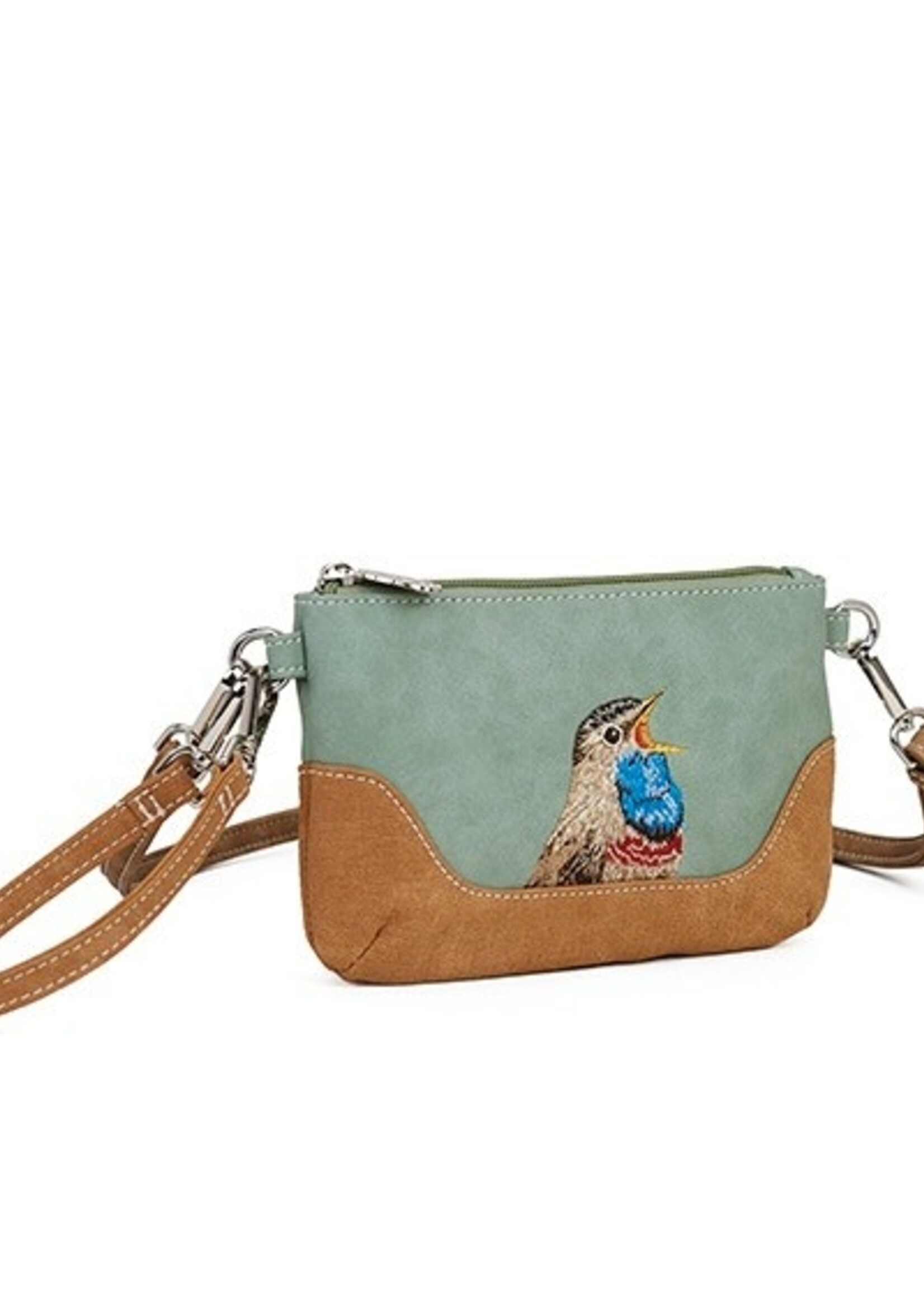 HIDIHI HIDIHI MELODIE CROSSBODY LIGHT GREEN COGNAC