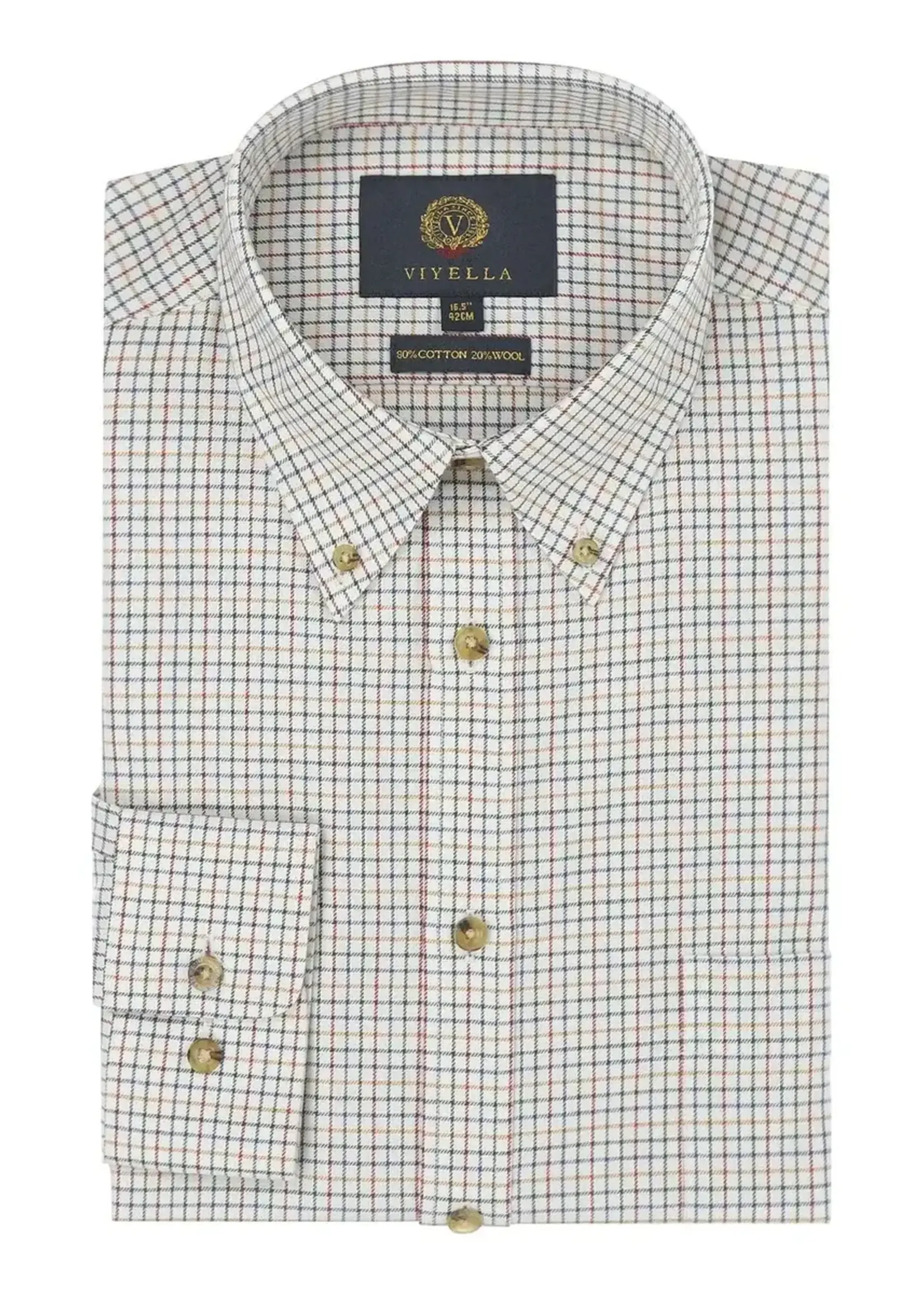 VIYELLA VIYELLA SHIRT MINI TATTERSALL CHECK BUTTON DOWN  80% COTON 20% WOOL PLUM