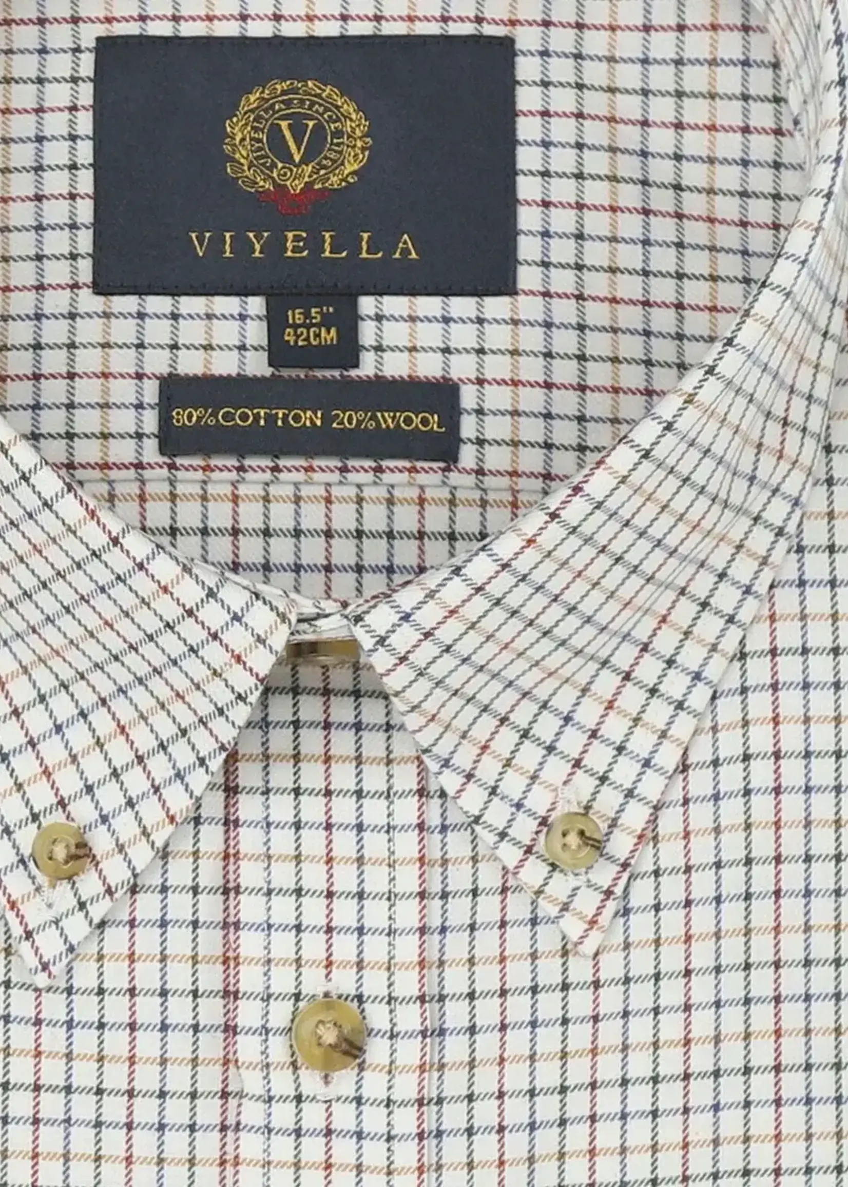 VIYELLA VIYELLA SHIRT MINI TATTERSALL CHECK BUTTON DOWN  80% COTON 20% WOOL PLUM