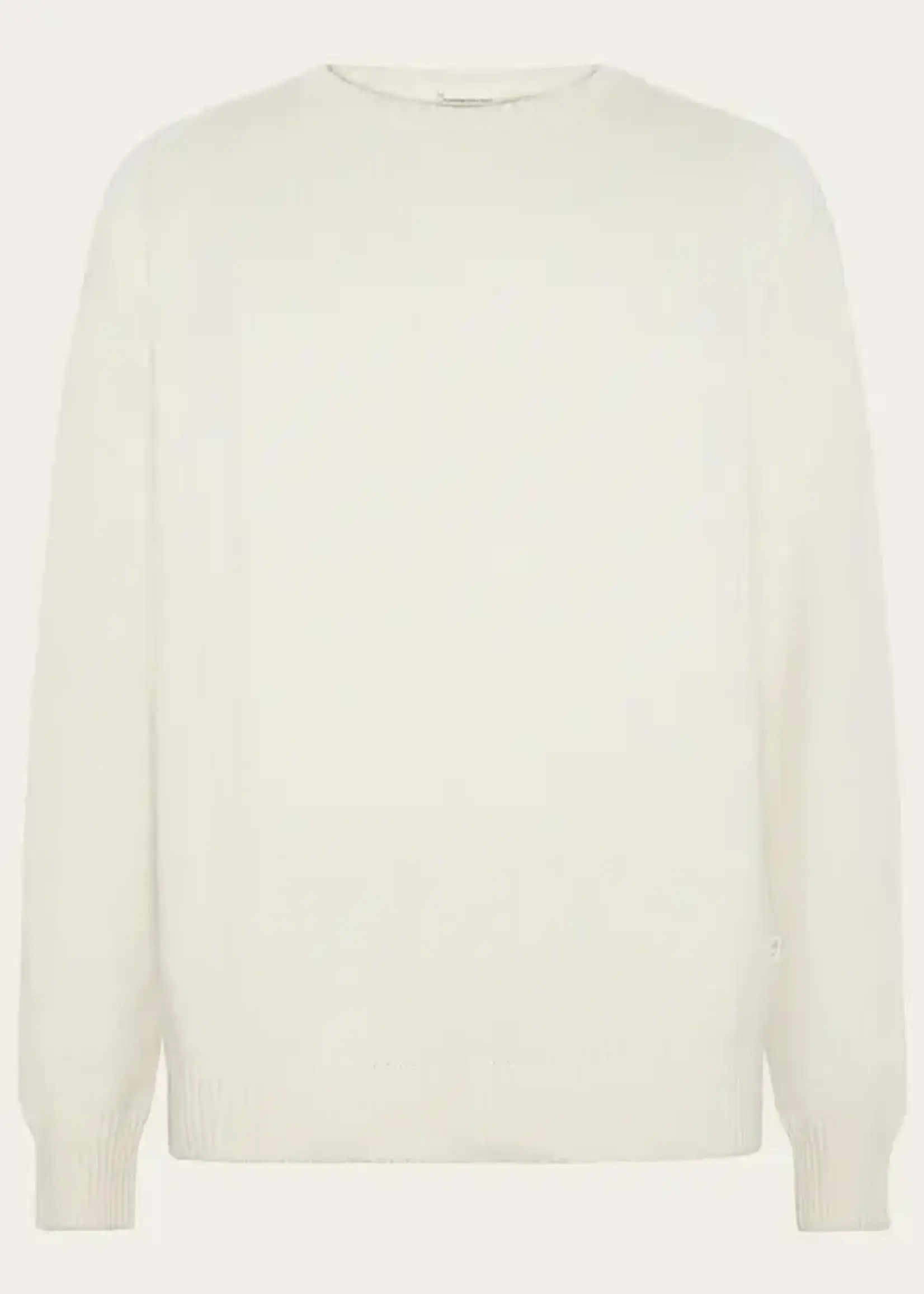 KNOWLEDGE COTTON APPAREL KNOWLEDGE COTTON APP CREW NECK SWEATER EGRET