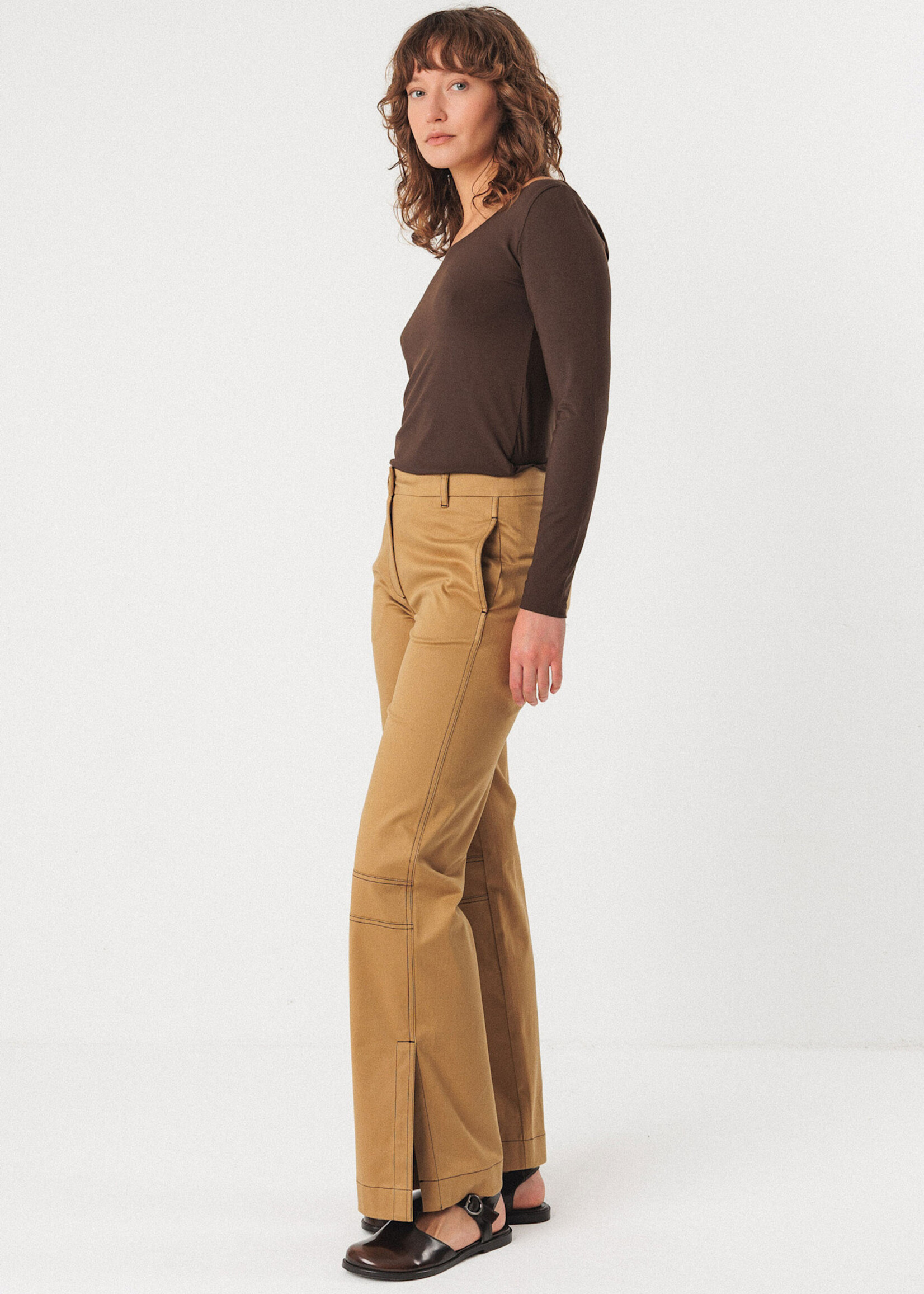 SKFK SKFK ZUR 7 DARK BROWN TOP