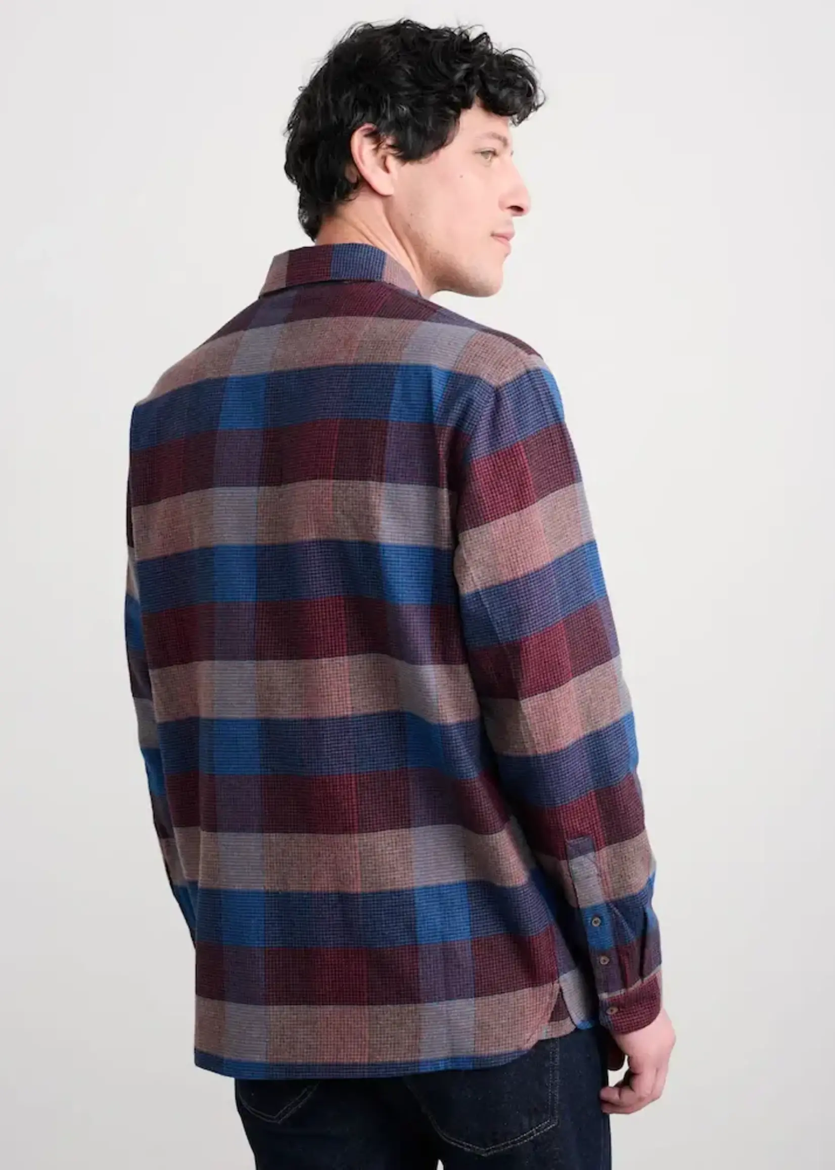 SEASALT CORNWALL SEASALT MEN’S FATHOMER SHIRT TRYSTAN CONKER