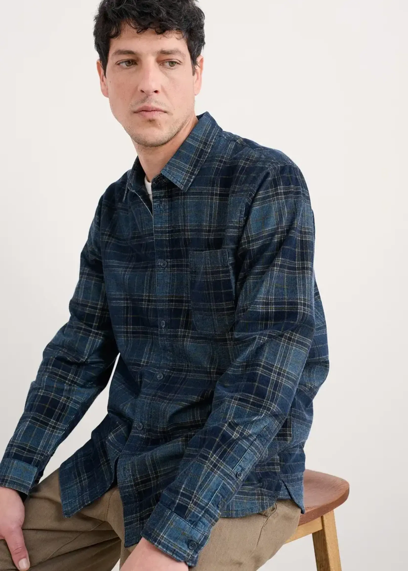 SEASALT CORNWALL SEASALT MEN’S SHOREMAN SHIRT CORD GERENS HYDRANGEA