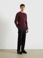 FARAH FARAH MAIDSTONE LAMBSWOOL CREW SWEATER BORDEAUX
