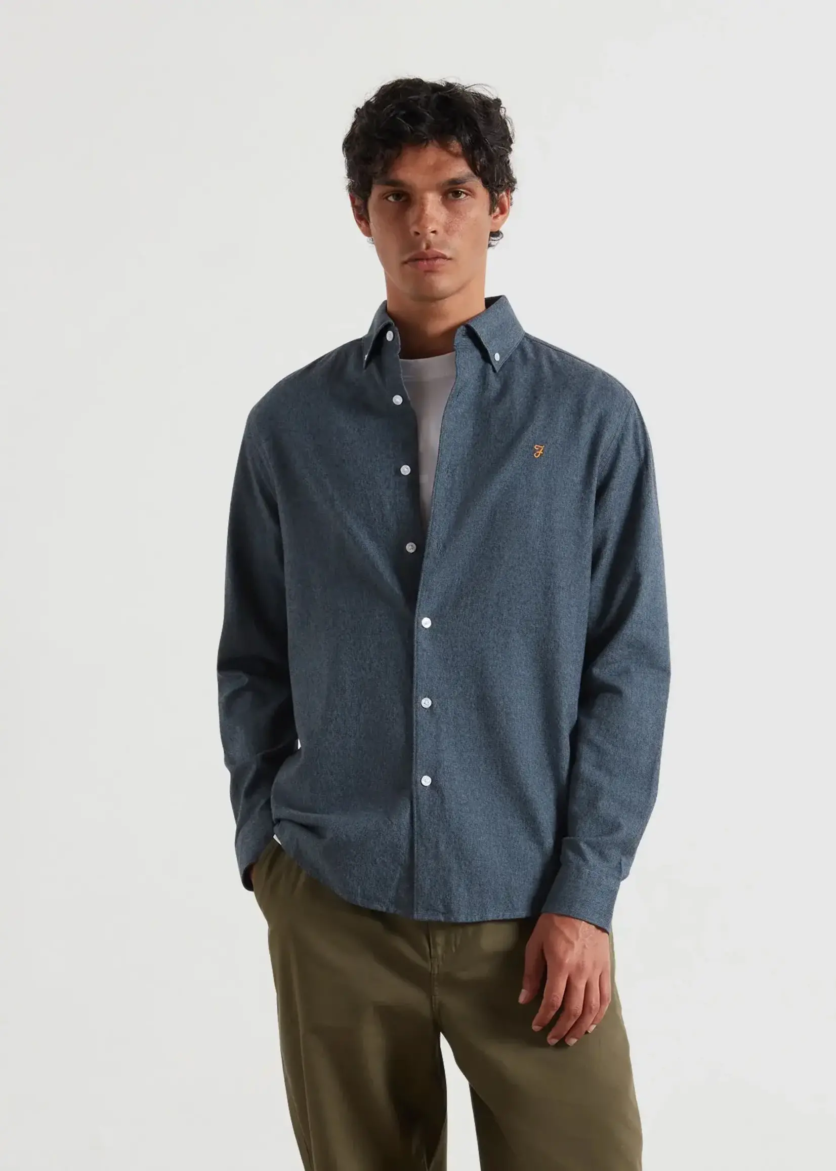 FARAH FARAH ALI LS SHIRT CHALK BLUE