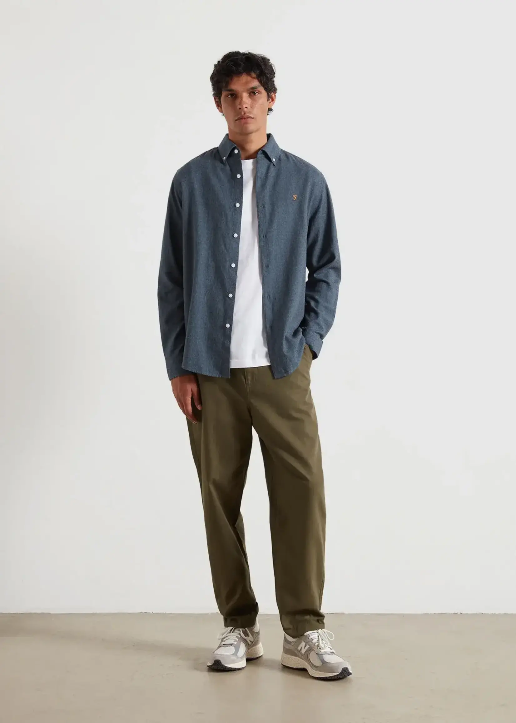 FARAH FARAH ALI LS SHIRT CHALK BLUE