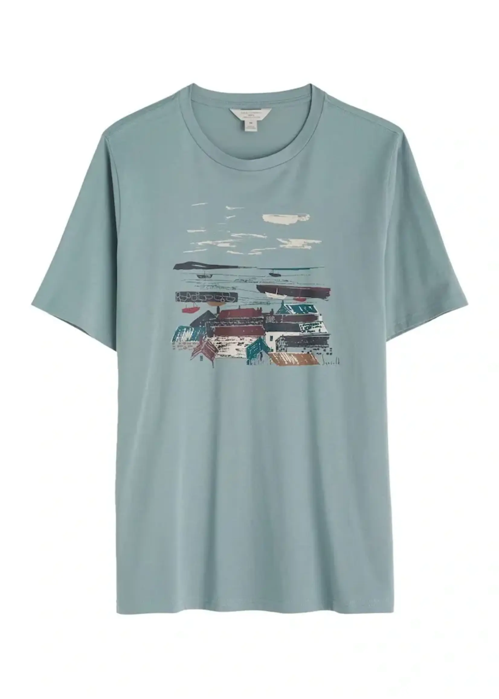 SEASALT CORNWALL SEASALT MEN’S MIDWATCH T SHIRT HARBOUR VIEW LIGHT WADE