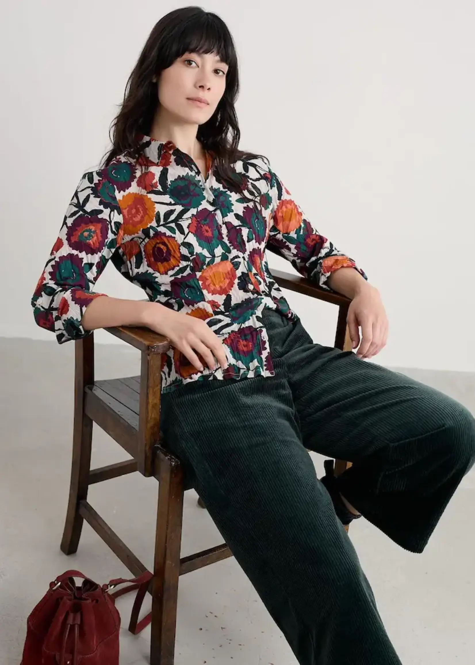 SEASALT CORNWALL SEASALT LARISSA SHIRT FIGURATIVE FLORAL ARAN