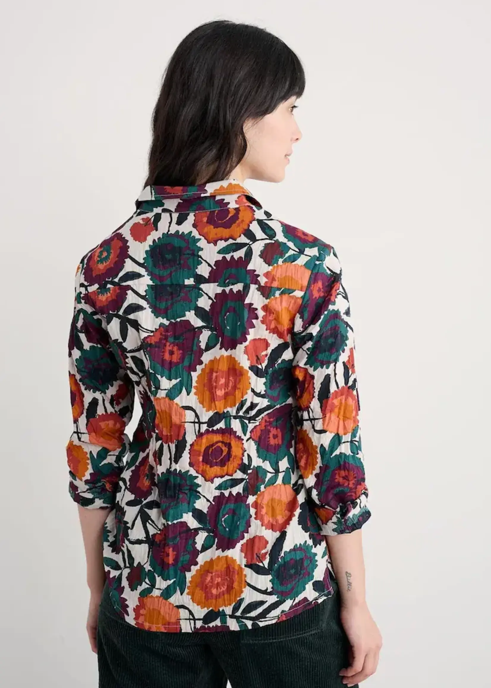 SEASALT CORNWALL SEASALT LARISSA SHIRT FIGURATIVE FLORAL ARAN