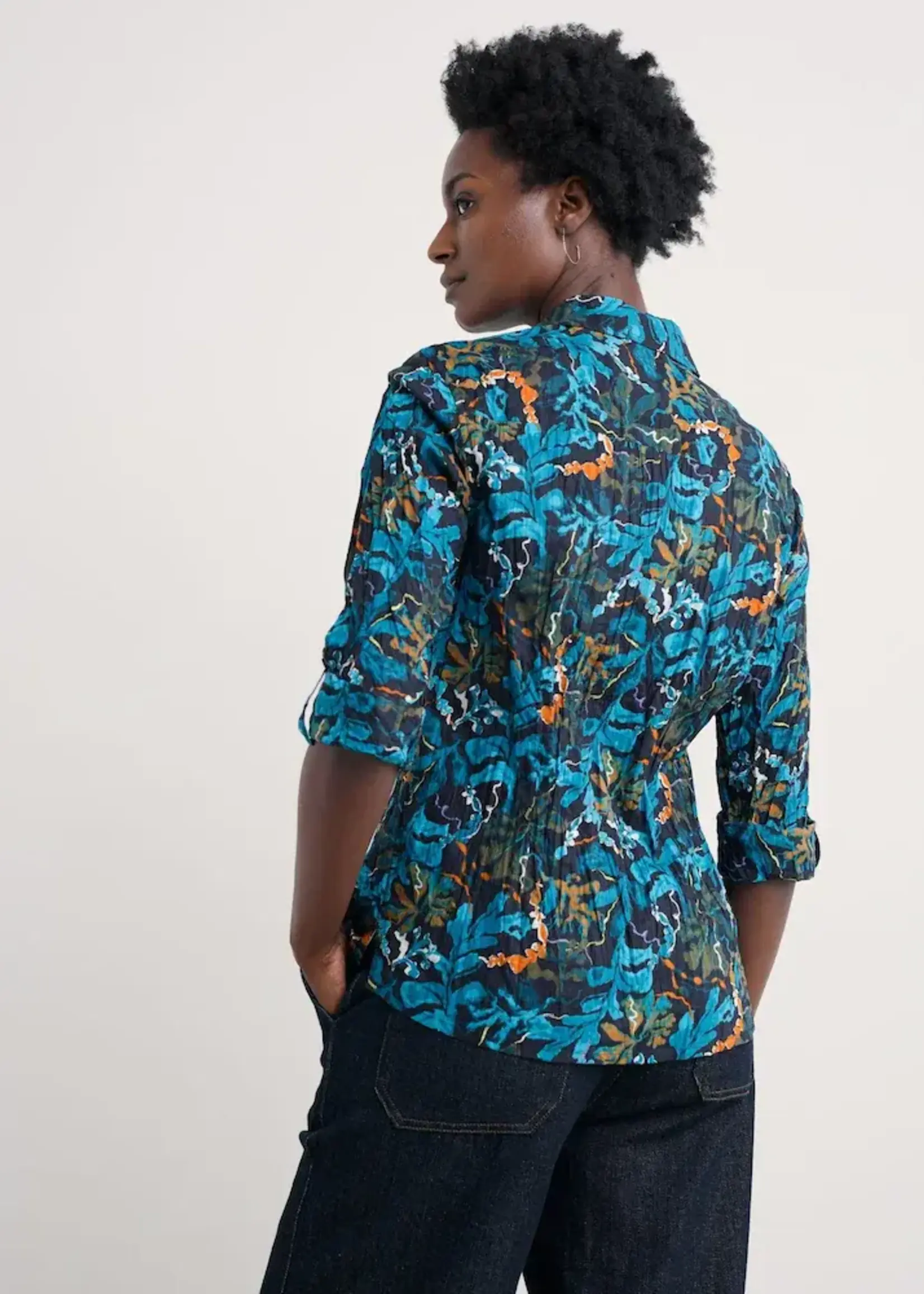 SEASALT CORNWALL SEASALT LARISSA SHIRT FLOATING FRONDS MARITIME