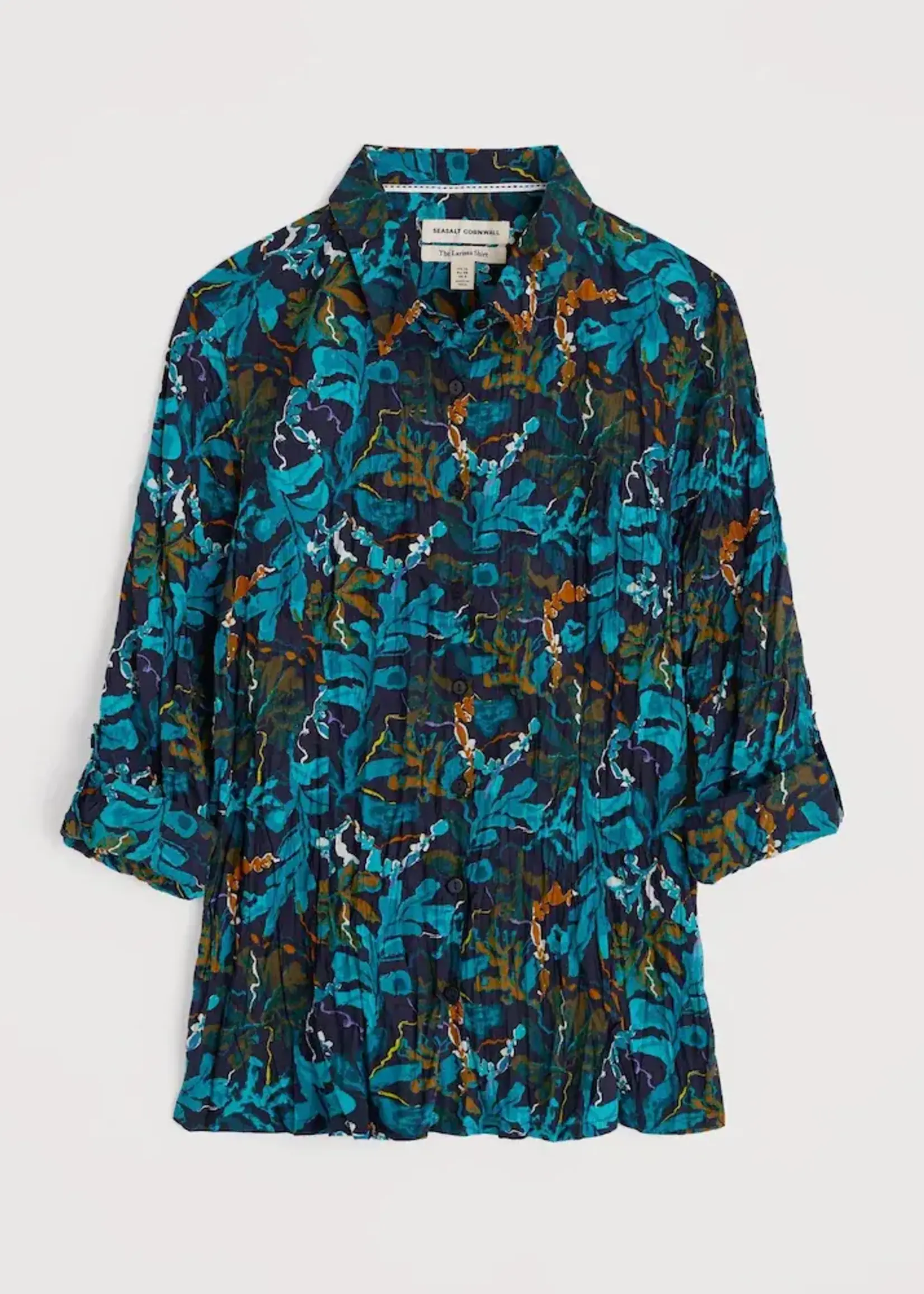 SEASALT CORNWALL SEASALT LARISSA SHIRT FLOATING FRONDS MARITIME