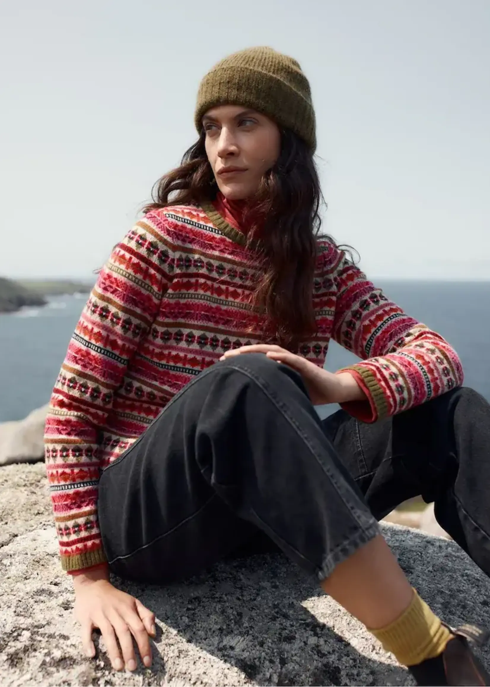 SEASALT CORNWALL SEASALT PERCELLA COVE JUMPER SCILLIA ARAN MULTI