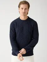 KNOWLEDGE COTTON APPAREL KNOWLEDGE COTTON APP OC CABLE KNIT NIGHT SKY