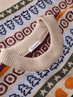 KNOWLEDGE COTTON APPAREL KNOWLEDGE COTTON APP OC LAMBSWOOL CREW NECK  KNIT RED