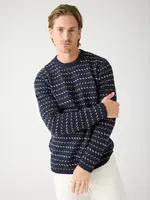 KNOWLEDGE COTTON APPAREL KNOWLEDGE COTTON APP OC JACQUARD KNIT NIGHT SKY