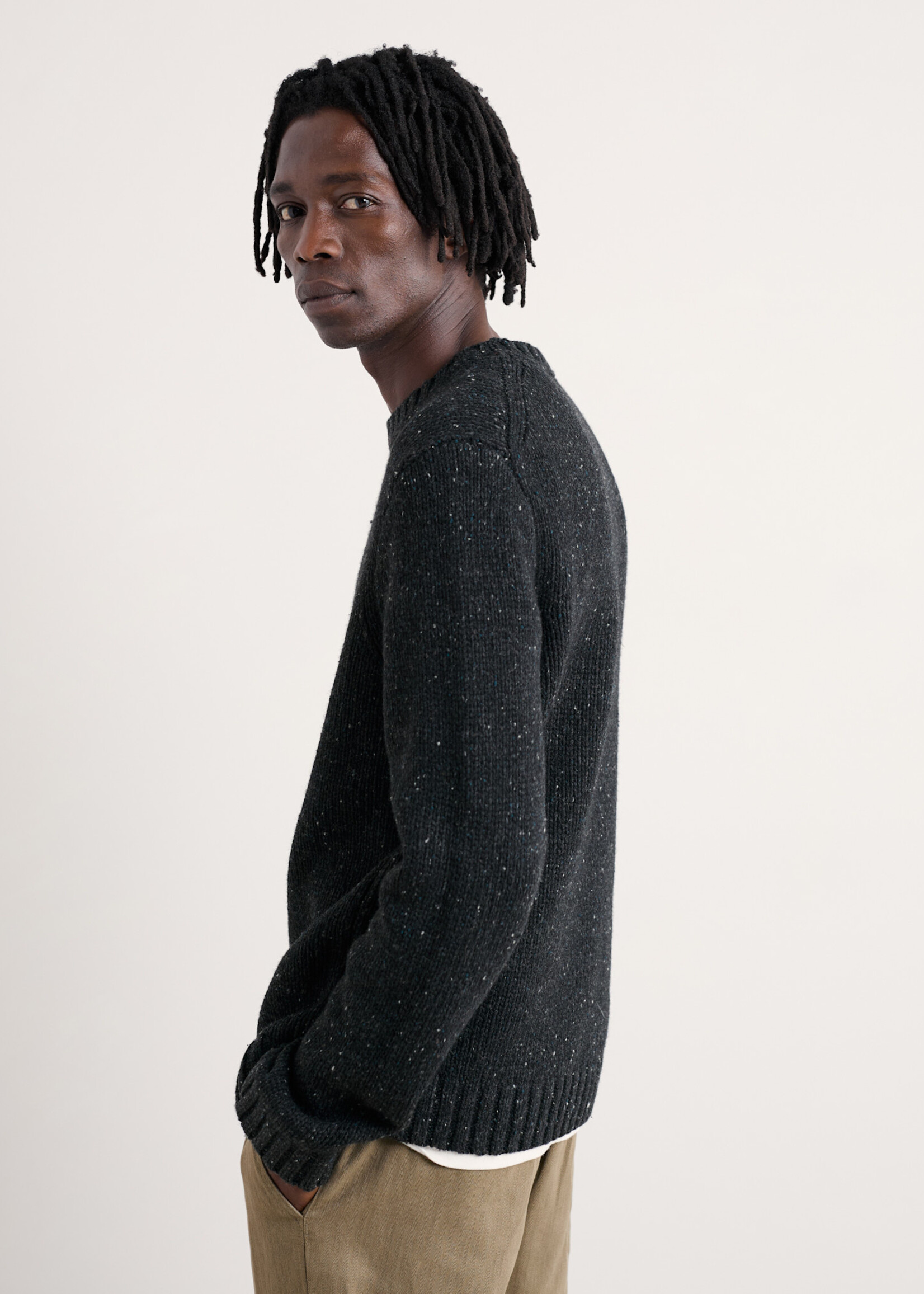 SEASALT CORNWALL SEASALT MEN’S BIZEN JUMPER ONYX