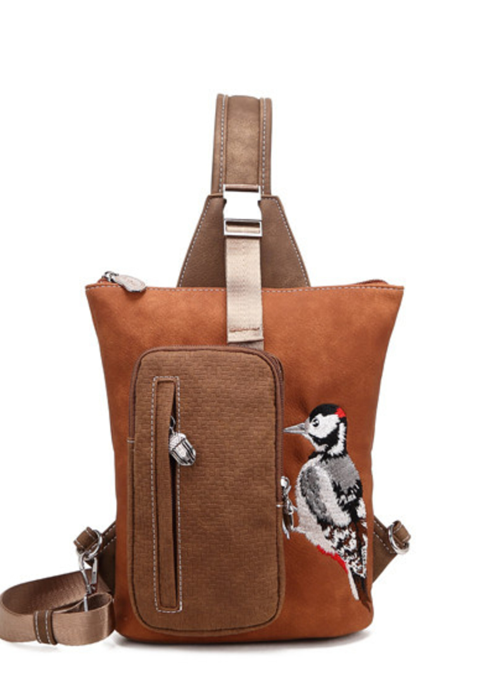 HIDIHI HIDIHI DRUMMER BACKPACK SLING BAND COGNAC DARK BROWN DR05