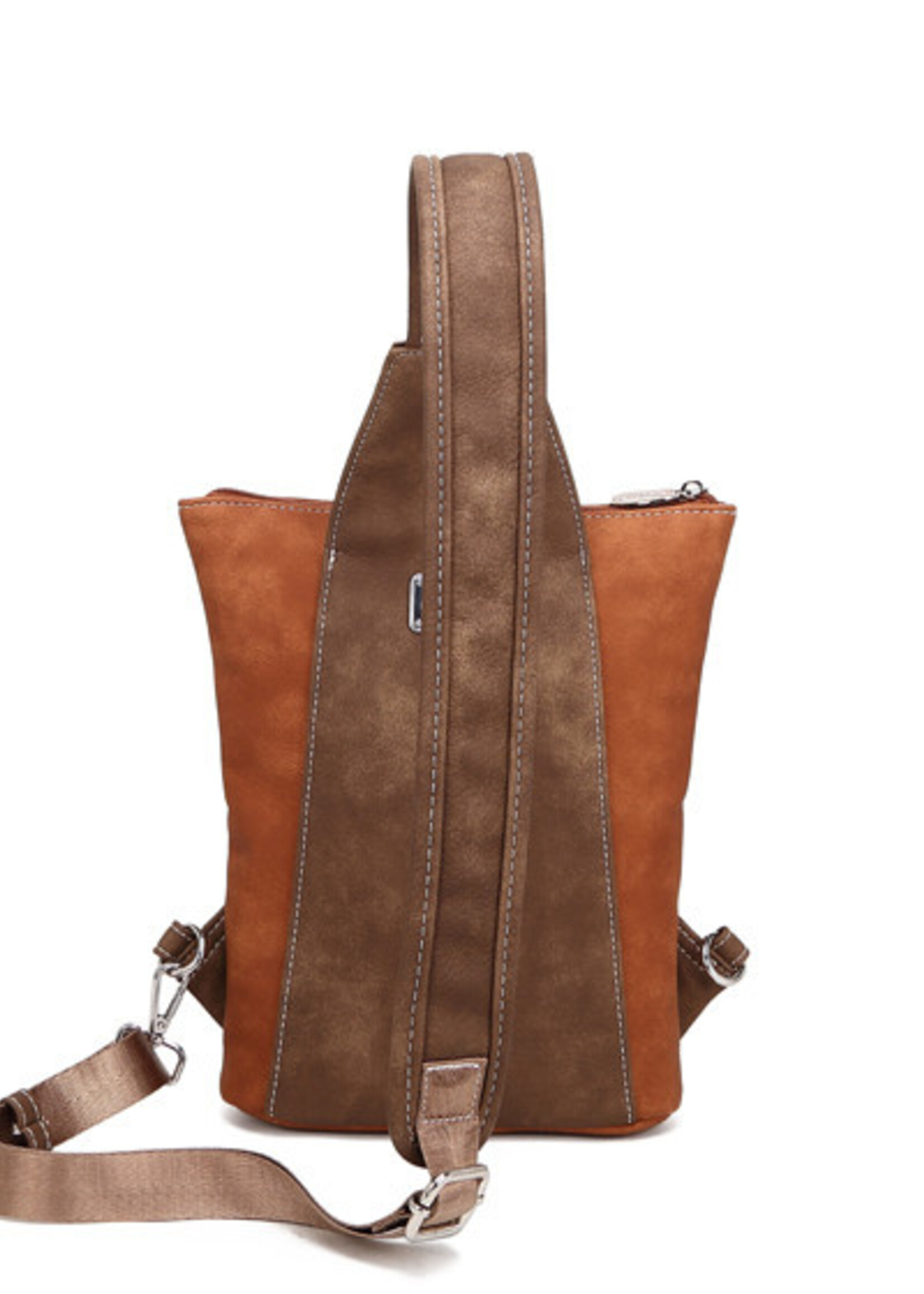 HIDIHI HIDIHI DRUMMER BACKPACK SLING BAND COGNAC DARK BROWN DR05